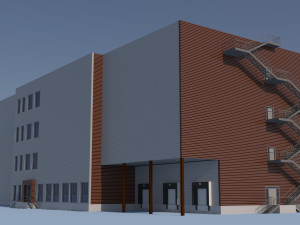 Office warehouse industrial building 3D 模型