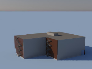 Office warehouse industrial building Modelo 3D