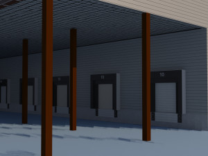 Office warehouse industrial building Modelo 3D