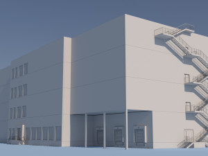 Office warehouse industrial building Modèle 3D
