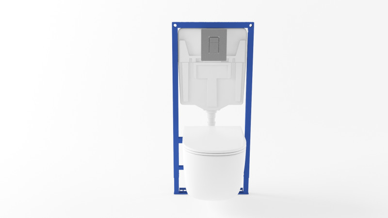 Geberit wall mounted toilet installation 3Dモデル .c4d .max .obj .3ds .fbx .stl .blend 
