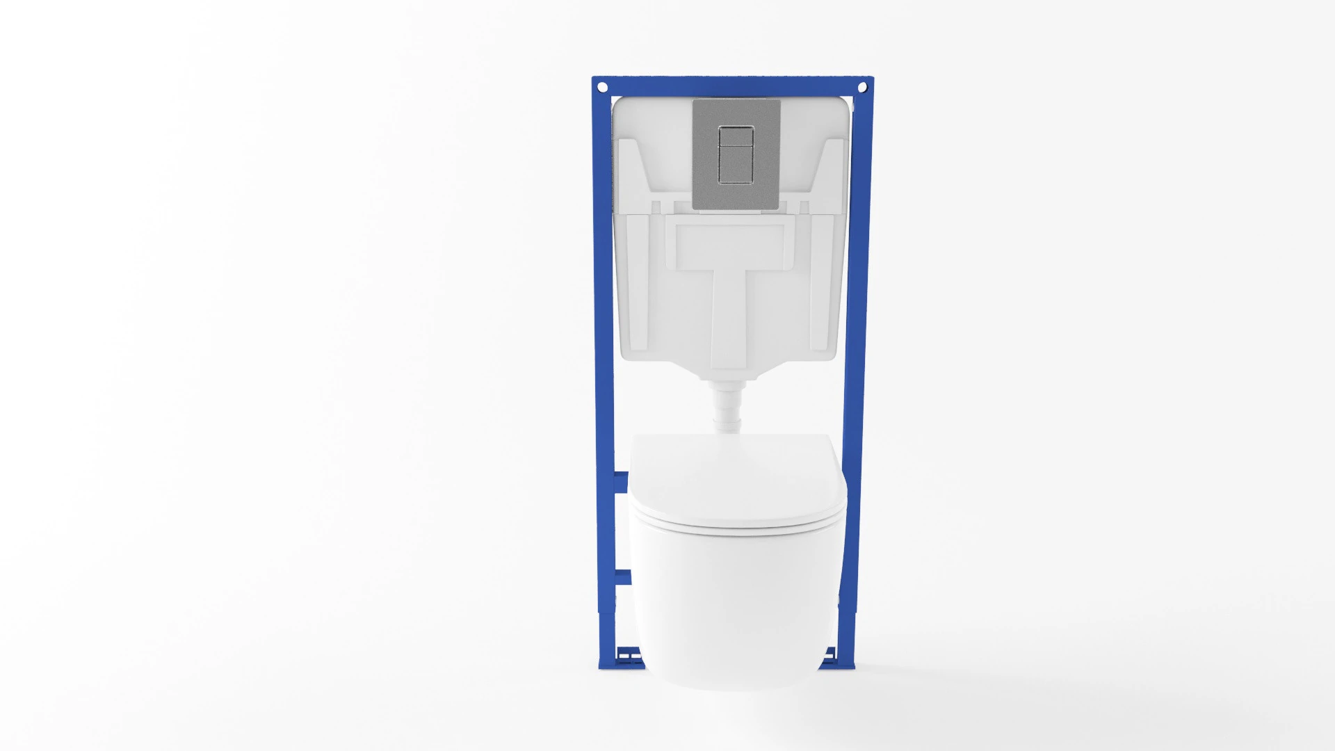 Geberit wall mounted toilet installation 3D Model .c4d .max .obj .3ds .fbx .stl .blend 