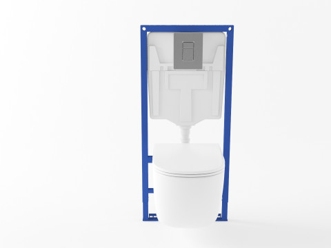 Geberit wall mounted toilet installation 3D 模型