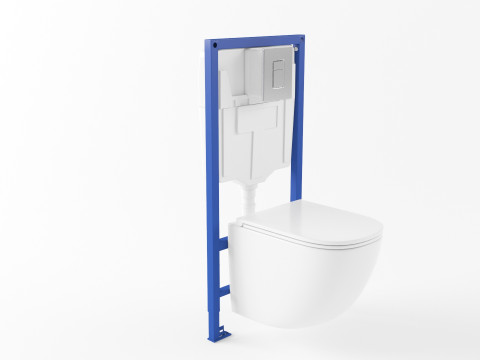 Geberit wall mounted toilet installation 3Dモデル