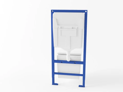 Geberit wall mounted toilet installation 3D Model