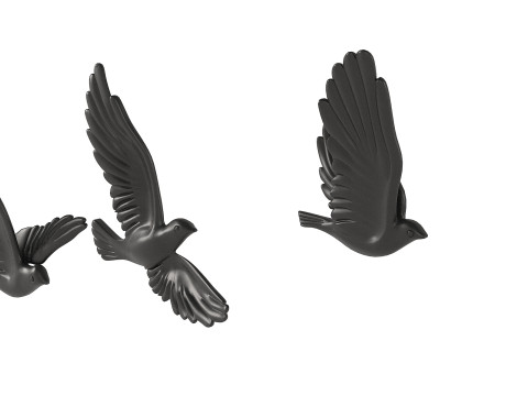 Decorative birds sculptures 3D 模型
