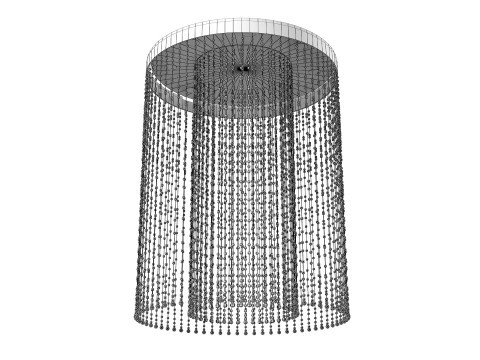 Artglass Ramona CE ceiling flush crystal round chandelier 3D-Modell
