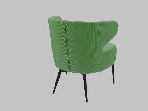 Stoolgroup Armchir Royal Stripes Loucge club chair modern contemporary wing wingback 3D Модель