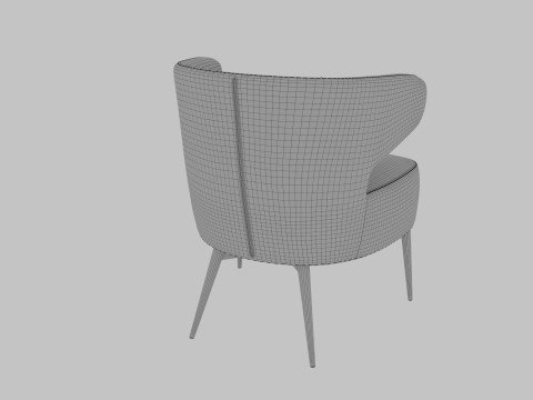 Stoolgroup Armchir Royal Stripes Loucge club chair modern contemporary wing wingback 3D Модель