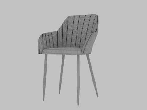 Woodville slam side chair 3D Model