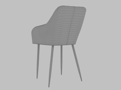 Woodville slam side chair 3D Model