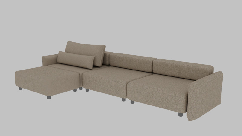 Sofa League sectional Sofa Modèle 3D .c4d .max .obj .3ds .fbx .stl .blend 