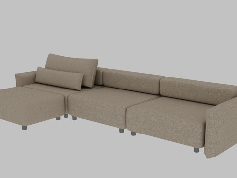 Sofa League sectional Sofa 3D Modell