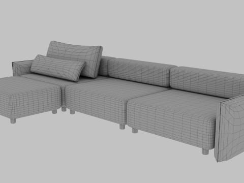 Sofa League sectional Sofa Modèle 3D