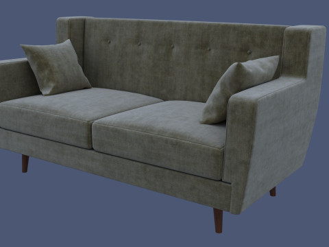 Mebelik Brighton 2 Sofa 3D Model