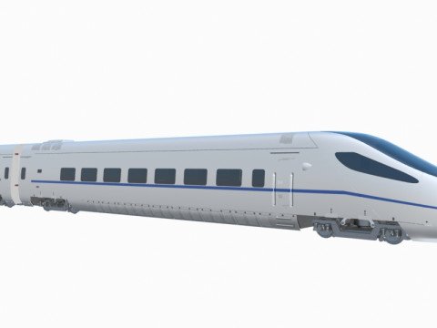High Speed rail train 3D Model