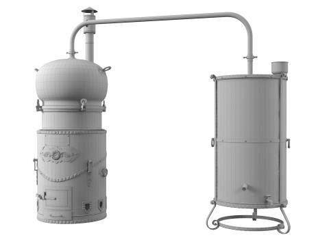 Moonshine-apparaatset 3D Model