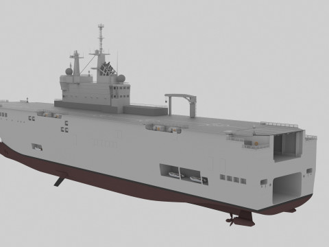 Nave d'assalto anfibia di classe Mistral Modello 3D
