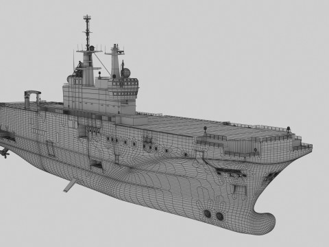 Nave d'assalto anfibia di classe Mistral Modello 3D