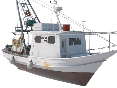 Vissersvaartuig 3D Model