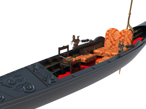 ВЕНЕЦІАНСЬКА ГОНДОЛА З ДАХОМ 3D Модель