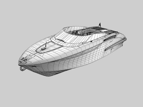 Motoscafo di lusso Rivamare Modello 3D