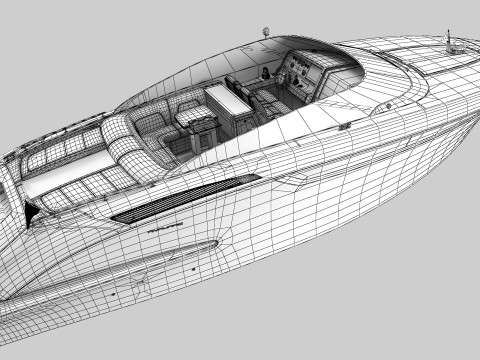 Motoscafo di lusso Rivamare Modello 3D
