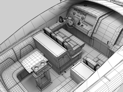 Motoscafo di lusso Rivamare Modello 3D