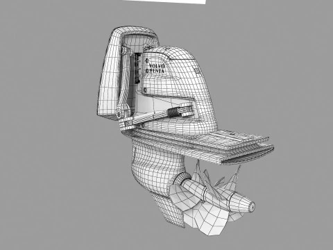 Volvo Penta Boat Engine 3D Model