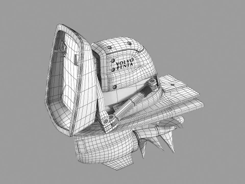 Volvo Penta Boat Engine 3D Model