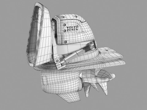 Volvo Penta Boat Engine 3D Model