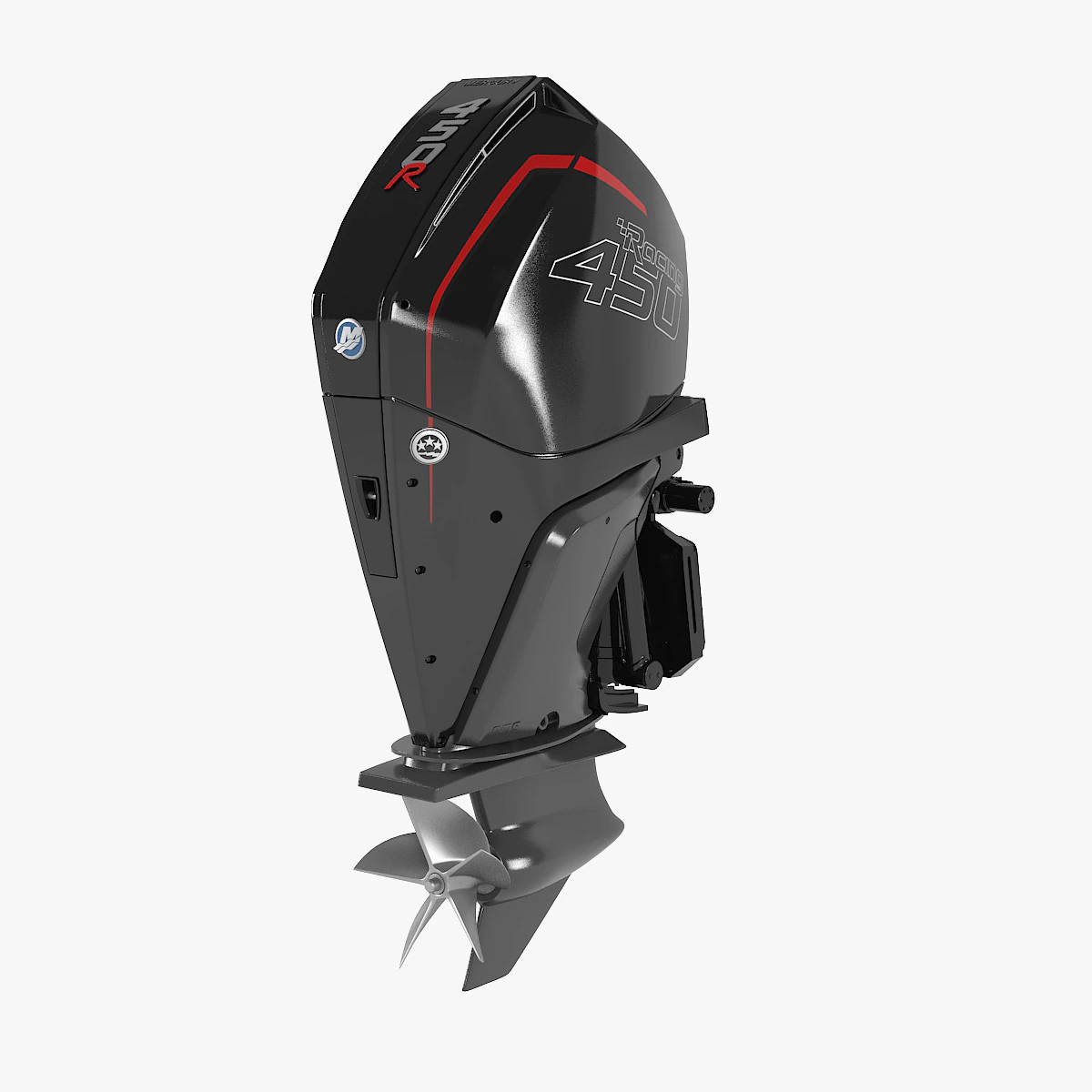 Mercury450R Boat Engine 3D Model .c4d .max .obj .3ds .fbx .stl .blend