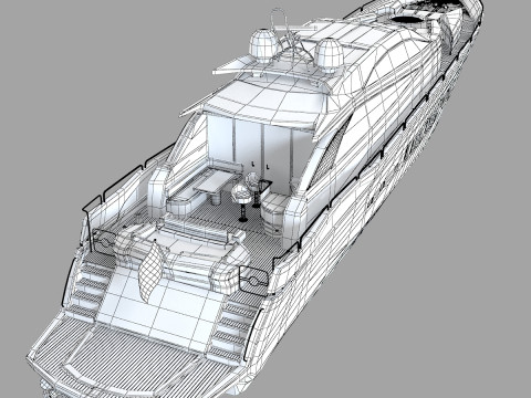 Predator Sea Yacht 3D Model