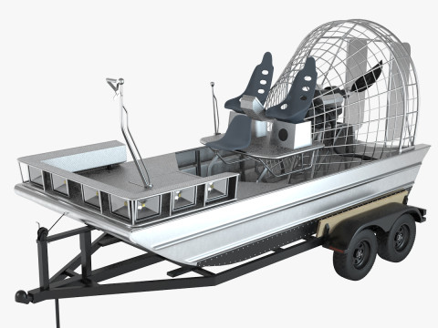 Aerobarco no trailer Modelo 3D