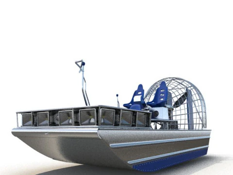 Airboat on the trailer 3D Model