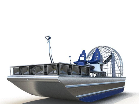 Airboat on the trailer 3D Model