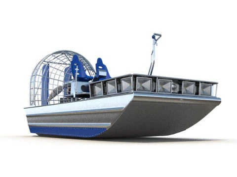 Airboat on the trailer 3D Model
