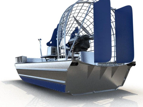 Airboat on the trailer 3D Model