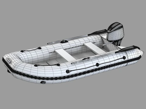 Rubber Boat 3D Model