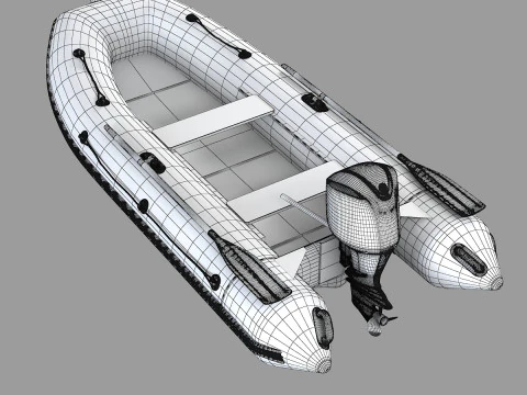 Rubber Boat 3D Model