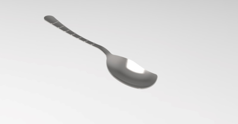 Spoon 3D Print Model .c4d .max .obj .3ds .fbx .stl .blend 