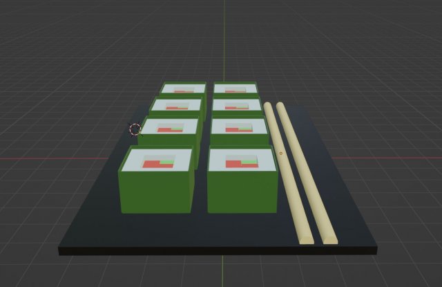 Sushi Model 3D .c4d .max .obj .3ds .fbx .stl .blend 
