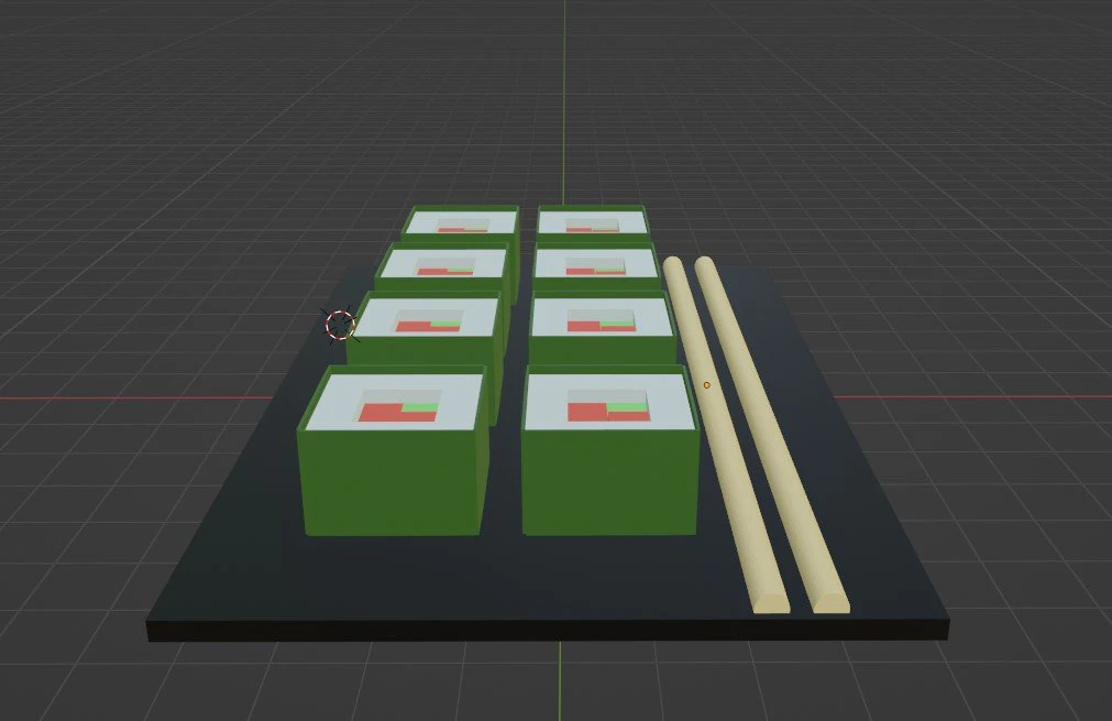 Sushi 3D Model .c4d .max .obj .3ds .fbx .stl .blend 