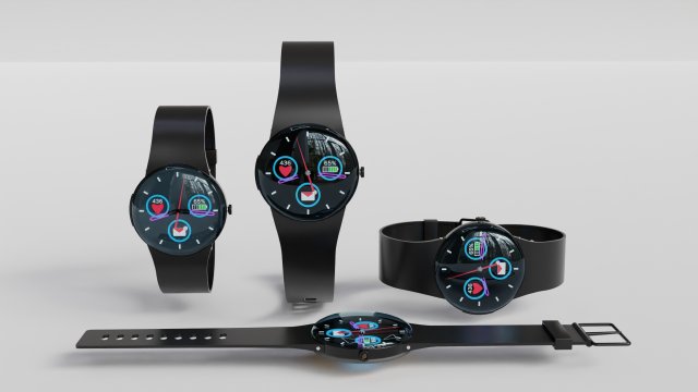 Professional Smartphone Watch - 3D Model .c4d .max .obj .3ds .fbx .stl .blend 