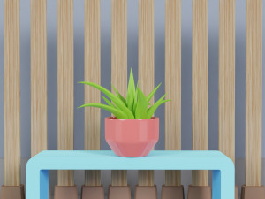Potted Plant Set - Interior Succulent Design - Modelo 3D