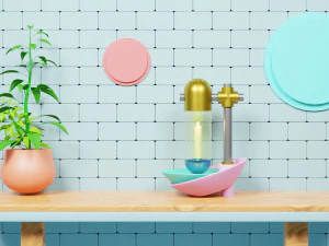 Уникальная капсульная лампа-свеча-фонарь 3D Модель