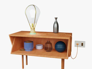 アイテムデスクのモダンなテーブルランプ 3Dモデル