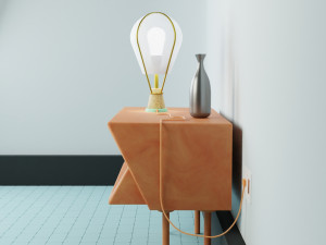 Modern Table Lamp on an Item Desk Model 3D