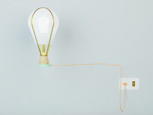 Modern Table Lamp on an Item Desk Model 3D