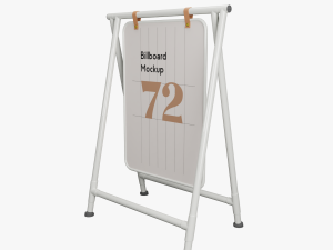 Sidewalk or Street Billboard for Advertising 3D 模型
